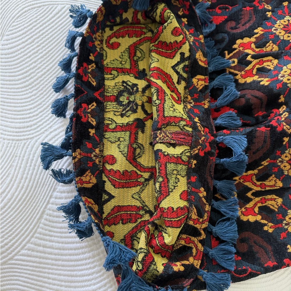 Zara Multicolor Patterned Skirt with Tassels - Picture 5 of 5